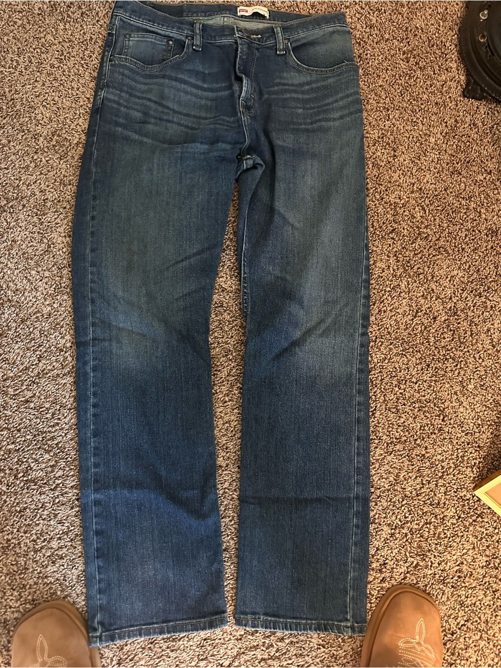 Wrangler Men's Slim Straight Jeans - Indigo Blue
